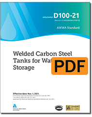 AWWA D100-21 (Print+PDF) Welded Carbon Steel Tanks for Water Storage