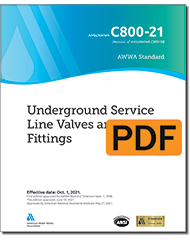 AWWA C800-21 Underground Service Line Valves and Fittings (PDF)