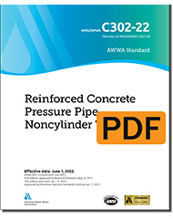 AWWA C302-22 (Print+PDF) Reinforced Concrete Pressure Pipe, Noncylinder Type