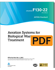 AWWA F130-22 Aeration Systems for Biological Wastewater Treatment (PDF)