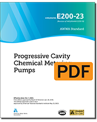 AWWA E200-23 (Print+PDF) Progressive Cavity Chemical Metering Pumps