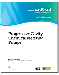 AWWA E200-23 (Print+PDF) Progressive Cavity Chemical Metering Pumps