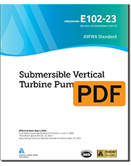 AWWA E102-23 (Print+PDF) Submersible Vertical Turbine Pumps