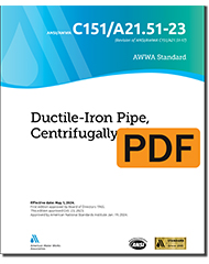 AWWA C151/A21.51-23 Ductile-Iron Pipe, Centrifugally Cast (PDF)