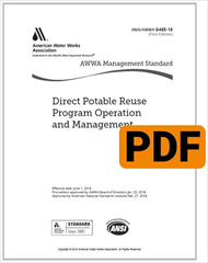 AWWA G485-18 Direct Potable Reuse Program Operation and Management (PDF)