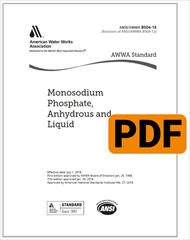 AWWA B504-18 Monosodium Phosphate, Anhydrous and Liquid (PDF)