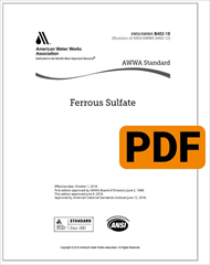 AWWA B402-18 Ferrous Sulfate (PDF)