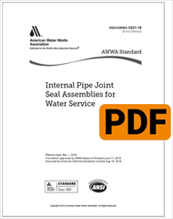AWWA C621-18 Internal Pipe Joint Seal Assemblies for Water Service (PDF)