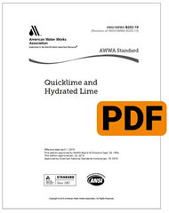 AWWA B202-19 Quicklime and Hydrated Lime (PDF)