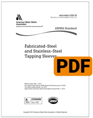 AWWA C223-19 Fabricated Steel and Stainless-Steel Tapping Sleeves (PDF)