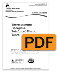 AWWA D120-19 (Print+PDF) Thermosetting Fiberglass-Reinforced Plastic Tanks
