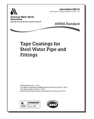 AWWA C209-19 Tape Coatings for Steel Water Pipe and Fittings
