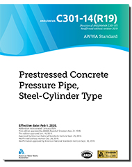 AWWA C301-14(R19) Prestressed Concrete Pressure Pipe, Steel-Cylinder Type