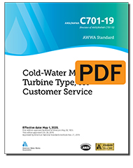 AWWA C701-19 Cold-Water Meters—Turbine Type, for Customer Service (PDF)