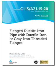AWWA C115-20 Flanged Ductile-Iron Pipe with Ductile-Iron or Gray-Iron Threaded Flanges 
