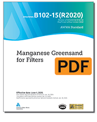 AWWA B102-15(R20) Manganese Greensand for Filters (PDF)