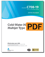 AWWA C708-19 Cold-Water Meters—Multijet Type (PDF)