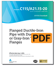 AWWA C115-20 Flanged Ductile-Iron Pipe with Ductile-Iron or Gray-Iron Threaded Flanges (PDF)