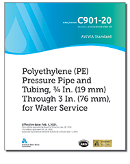AWWA C901-20 Polyethylene (PE) Pressure Pipe and Tubing, 3/4 In. (19 mm) Through 3 In. (76 mm), for Water Service