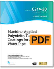 AWWA C214-20 Machine-Applied Polyolefin Tape Coatings for Steel Water Pipe (PDF)